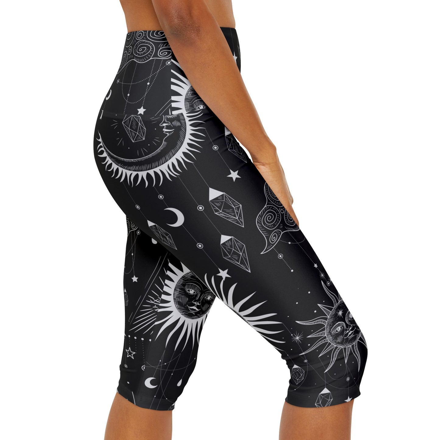 Yoga Capri Leggings: Mystic Design