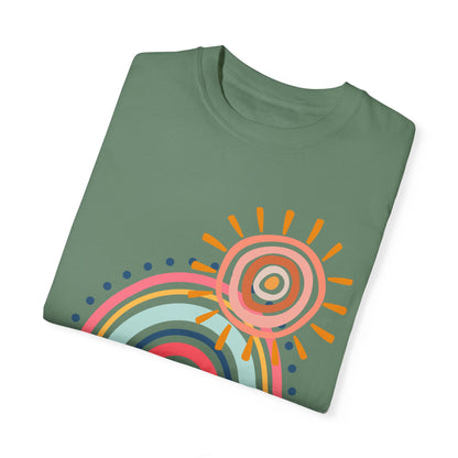 Comfort Yoga Shirt: Boho Rainbow