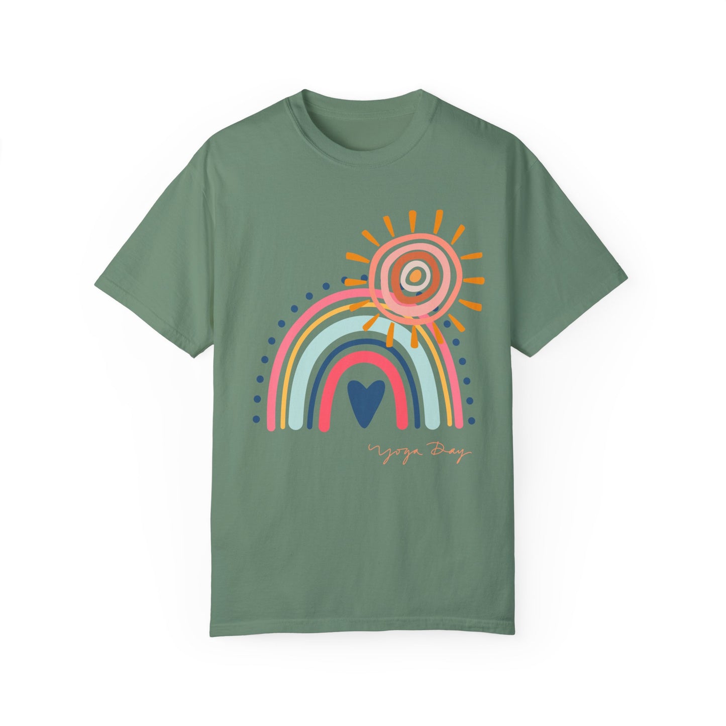 Comfort Yoga Shirt: Boho Rainbow