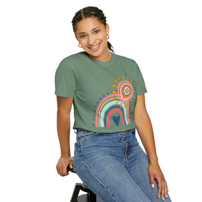 Comfort Yoga Shirt: Boho Rainbow