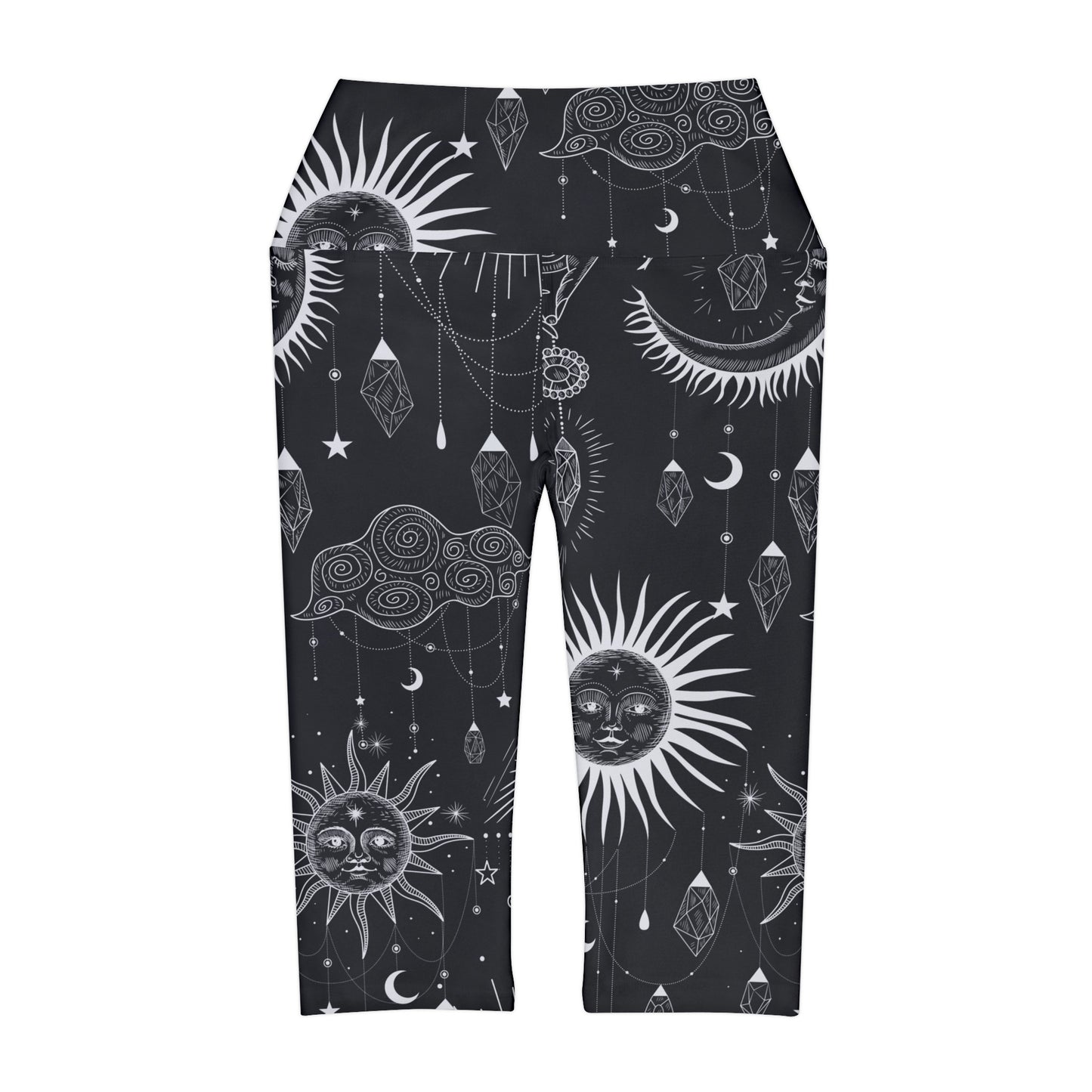 Yoga Capri Leggings: Mystic Design