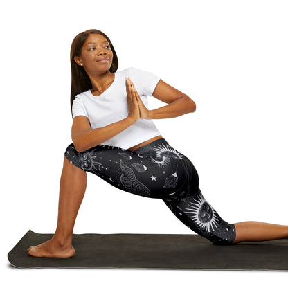 Yoga Capri Leggings: Mystic Design