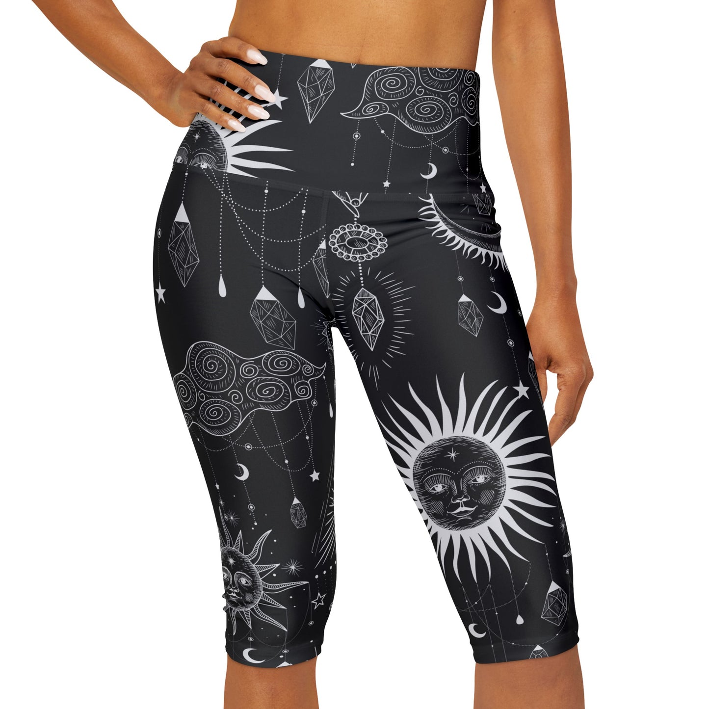 Yoga Capri Leggings: Mystic Design