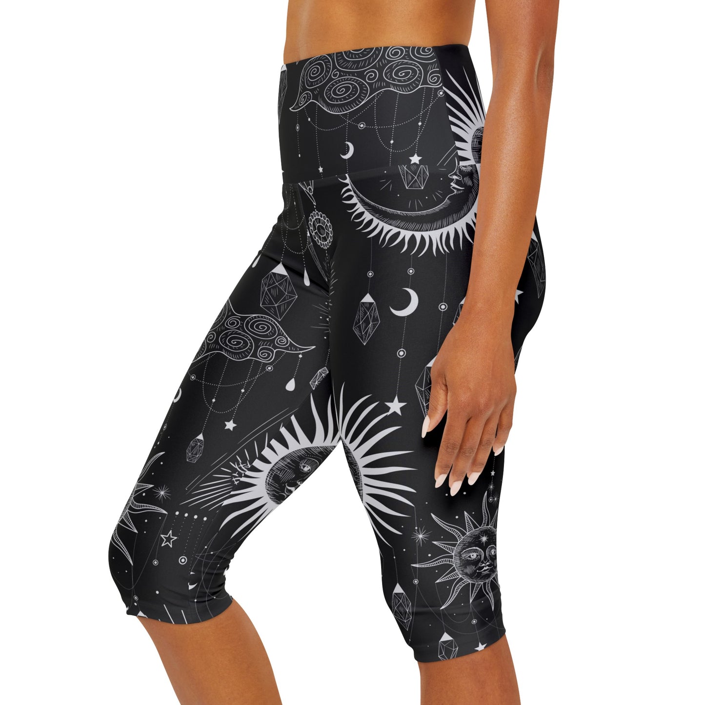 Yoga Capri Leggings: Mystic Design