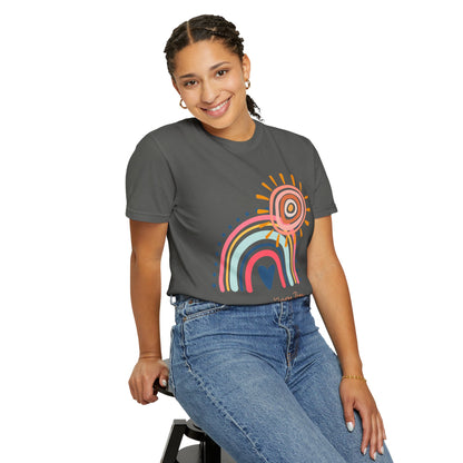 Comfort Yoga Shirt: Boho Rainbow