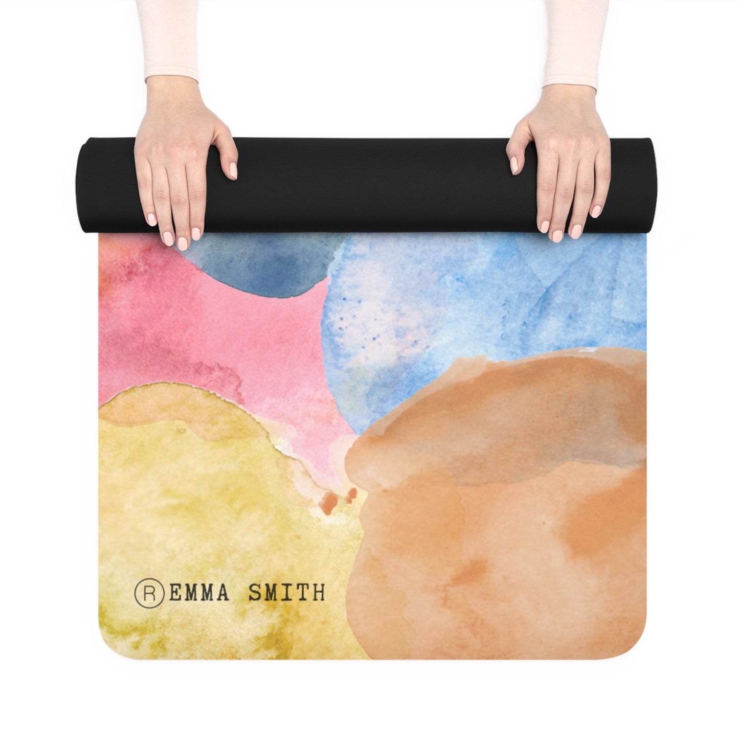 Custom Yoga Mat Watercolor Design