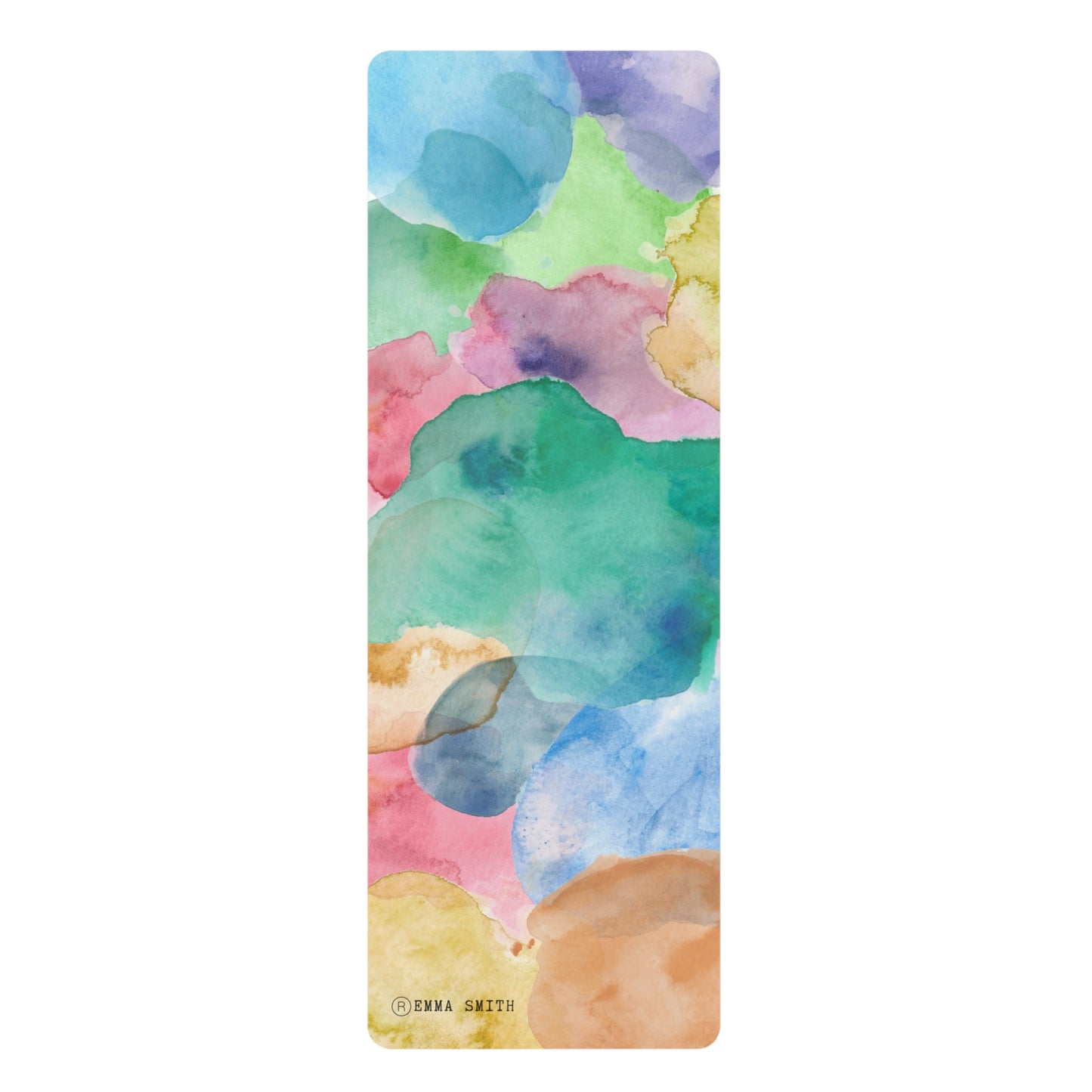 Custom Yoga Mat Watercolor Design