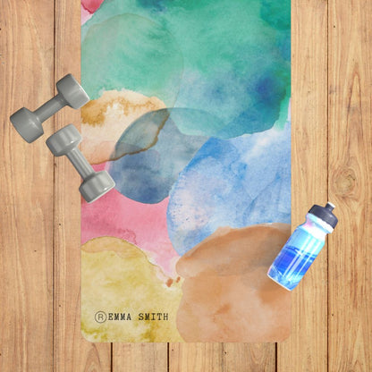 Custom Yoga Mat Watercolor Design