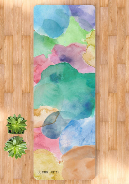 Custom Yoga Mat Watercolor Design