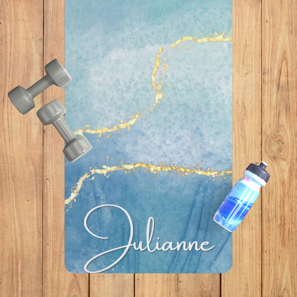 Custom Yoga Mat: Cosmic Blue Sky