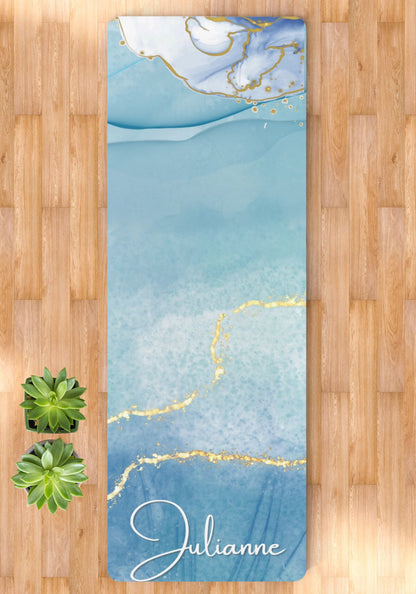 Custom Yoga Mat: Cosmic Blue Sky