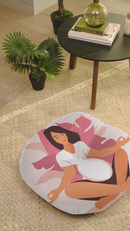 Yogi Mom Floor Round Pillow